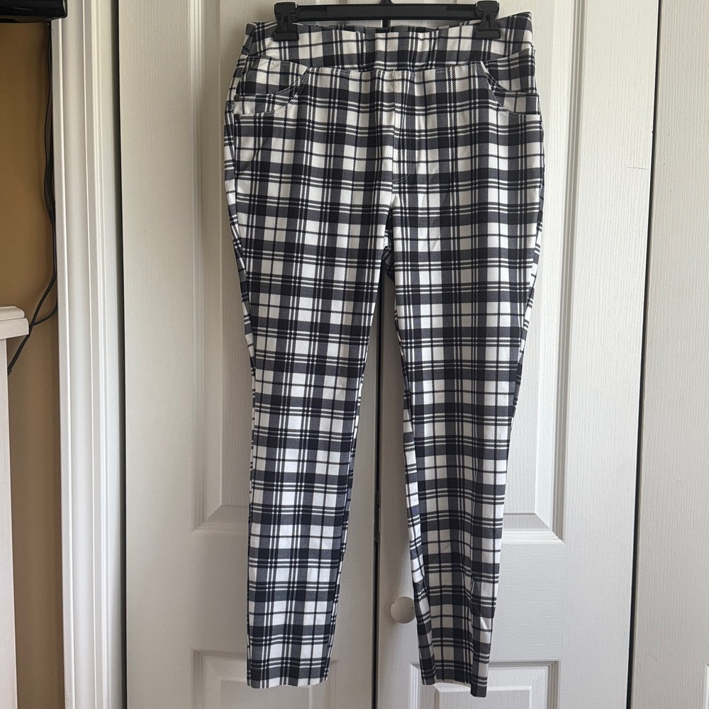 Cato Black and White Plaid Pants